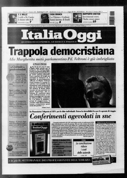 Italia oggi : quotidiano di economia finanza e politica